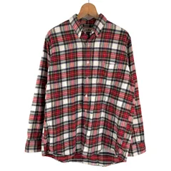 90s L.L.Bean エルエルビーン フランネルシャツ M レッド チェック柄 ヴィンテージ メンズ 古着