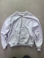 レクト グレー ハーフジップアップ スウェット Tシャツ