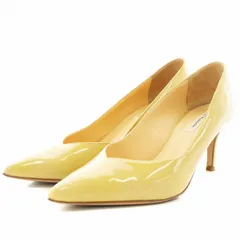 ファビオルスコーニ FABIO RUSCONI パンプス ポインテッドトゥ ヒール エナメル 37.5 ベージュ /AN9