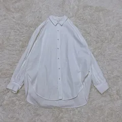 SpickandSpan　スピック&スパン　ブラウス　パール　ホワイト　シャツ　カジュアル　オフィス　スプリング スピックアンドスパン