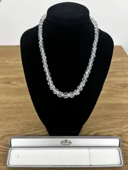 ☆2 水晶ネックレス SILVER製 留め具 クリスタル 【アクセサリー】 【0.5】