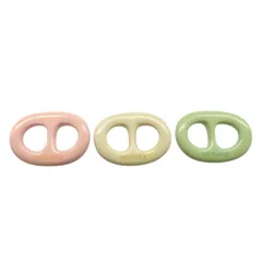 未使用 エルメス トリボー シェーヌダンクル ラッカーウッド アイボリー/パステルピンク/パステルグリーン スカーフリング 0115 HERMES