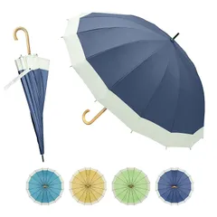 Dlin 傘 レディース 長傘 おしゃれ 雨傘 大きい 60cm 軽量 16本骨 日傘兼用雨傘 撥水布地 自動開 ジャンプ傘 梅雨対応 風に強い 丈夫 可愛い 女性用 umbrella 1