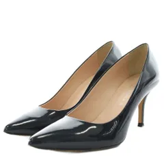 コルソローマ ノーヴェ CORSO ROMA 9 パンプス ポインテッドトゥ ヒール エナメル 35.5 ダークグリーン /AN40