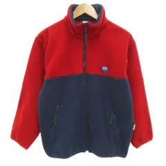 ヘリーハンセン HELLY HANSEN フリースジャケット S 赤 レッド 紺 ネイビー ロゴ刺繍 スタンドカラー 長袖 /JS ■ECF001