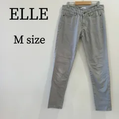 ELLE エル レディース スキニーパンツ デニム デニムパンツ スキニー グレー スリムフィット ロング Mのサムネイル