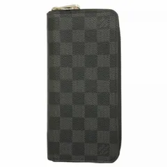 【6ca0288-k】ルイヴィトン 長財布 ダミエ・グラフィット ジッピーウォレットヴェルティカル N63095 ブラック グレー【中古】メンズ