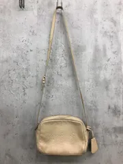 agnes b アニエスベー NS03-03 エンボスロゴ ショルダー バッグ ベージュ ■■ レディース