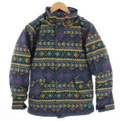 バートン BURTON スノーウェア 中綿ジャケット ジップアップ フード 総柄 M マルチカラー /BM