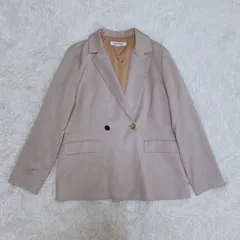 NATURAL BEAUTY BASIC　ナチュラルビューティーベーシック　ベージュ　テーラード　ジャケット　M　カジュアル　スプリング ダブルボタン 金ボタン