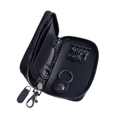 【新品】 [LUCKYSGY] キーケース メンズ スマートキー対応 本革 4連フック スマートキーケース レディース 鍵ケース 車 key case コンパクト キーホルダー カラビナ 小銭入れ カードケース 一体型 多機能 ギフト BOX付き 1