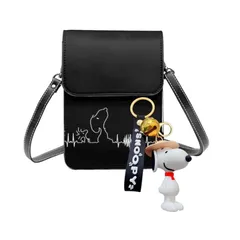 【新品】 [Willsmiile] 2個セット スヌーピー スマホポーチ 携帯ケースショルダーバッグ ミニ ショルダーバッグ 中学生 高校生 レディース メンズ かわいい お財布ショルダー 斜め掛け 軽量 レディース 長さ調節可能 大容量 通勤 通学 肩掛 1