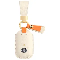 【新品】 【smasol】くすみカラー トヨタ 互換品 ライズ ダイハツ 互換品 ロッキー 新型タフト 本革 キーケース RAIZE ROCKY TAFT キーカバー スマートキーケース 納車祝い かわいい (レディース / 2ボタン ベージュ) 0