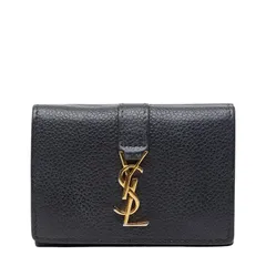 サンローラン YSLロゴ オリガミ タイニーウォレット 620287 ブラック レザー レディース SAINT LAURENT【1-0259273】
