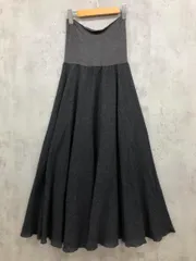 AK+1 エーケー ワン BEAMS ウール100％ ２WAY マキシ ロング スカート グレー ■■◎レディース