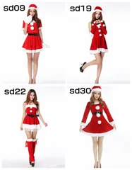コスチューム レディース ワンピース サンタ クリスマス 衣装 パーティードレス コスプレ セクシー 仮装 イベント サンタクロース M0306-9TXP-1