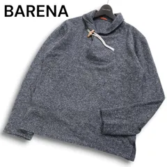 イタリア製★ BARENA バレナ 秋冬 ウール シルク混 ニット プルオーバー セーター Sz.M メンズ 灰 グレーのサムネイル
