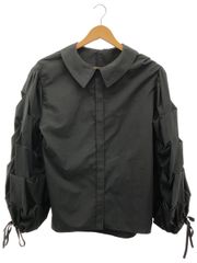 2603102 GATHER SLEEVE ROUND BLOUSE ブラックM - メルカリ