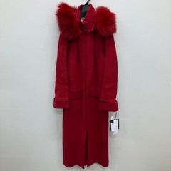 新品 ジーザスディアマンテ FOXファー付き 赤コート - メルカリ