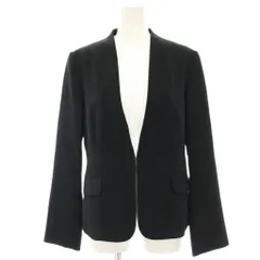 プラステ PLST ストレッチツイルカラーレスジャケット ノーカラージャケット M 黒 ブラック 12-9204031 /HN