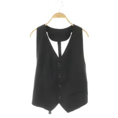 ディーゼル DIESEL ベスト 前開き チェック ウール混 M 黒 /NR ■OS