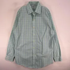 古着 ブルックスブラザーズ Brooks Brothers 長袖シャツ チェック カラーステイ M  グリーン系 マルチカラー メンズ
