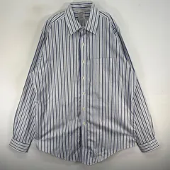 古着 ブルックスブラザーズ Brooks Brothers 長袖シャツ カラーステイ 胸ポケ TRADITIONAL FIT M  ホワイト系 マルチカラー メンズ