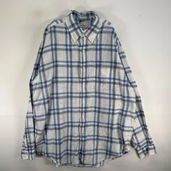 古着 ブルックスブラザーズ Brooks Brothers 長袖シャツ IRISH LINEN TRADITIONAL FIT ボタンダウン L  ホワイト系 チェック メンズ