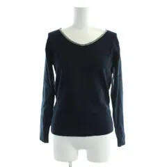 グリーンレーベルリラクシング ユナイテッドアローズ green label relaxing ニット カットソー 長袖 Vネック 紺 ネイビー /AP