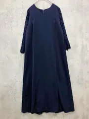 Flolia フロリア パーティードレス 結婚式 フォーマル マタニティ 授乳ファスナー付き 洗える レース ワンピース sizeS/ネイビー ■■ レディース