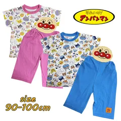 アンパンマン はらあて付きパジャマ  天竺 ベビー服 半袖 7分丈パンツ 綿100％ ユニセックス ナイトウエア (TA2637)