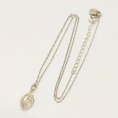 【美品】MICHEL KLEIN　ミッシェルクラン　クラウンモチーフネックレス　クリアストーン　STERLINGSILVER　シルバー925　3.7g