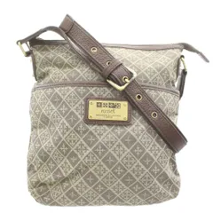 ラシット RUSSET ショルダーバッグ モノグラム 総柄 ナイロン レザー グレー 茶 ブラウン /AN2