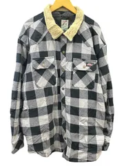 DICKIES (ディッキーズ) 長袖ブロックチェックシャツ 中綿 襟ボア 裏地キルティング  XL グレー系 メンズ/027