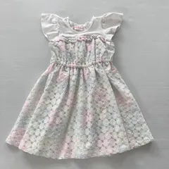 mezzo piano メゾピアノ　半袖　ワンピース　ドッキングワンピース　パステルカラー　110㎝　RF00021