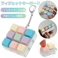 フィジェットキーボード キーホルダー 9キー/4キー ストレス解消 大人も子供も楽しめる カラフル 携帯 ミニ キーボード おもちゃ メカニカル タクタイル 音 クリック プレゼント