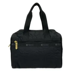 LESPORTSAC(レスポートサック) ハンドバッグ - 黒 フラワー(花)