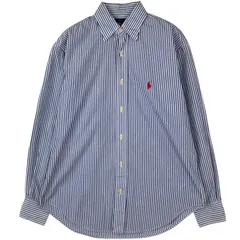 古着 ラルフローレン Ralph Lauren ストライプ柄 長袖 コットンストライプシャツ レディースM相当/eaa618346