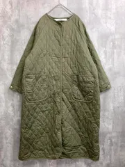 Libra Cue リブラ キュー キルティングボリューム ロング コート ジャケット sizeF/カーキ ■■ レディース