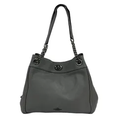 COACH(コーチ) ショルダーバッグ ターンロック イーディー ショルダー バッグ 36855 グレー チェーンショルダー レザー
