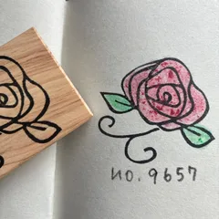 スタンプ　No. 9657バラ