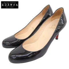 Christian Louboutin クリスチャンルブタン 美品 SIMPLE PUMP 70 パテント パンプス シューズ レディース ブラック 36 36