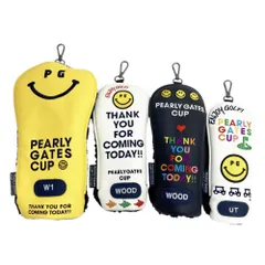 PEARLY GATES パーリーゲイツ 2024年モデル パーリーゲイツカップ 非売品 ヘッドカバー 4点セット ニコちゃん  イエロー系 DR,FW×2,UT [240101639201] ゴルフウェア ストスト