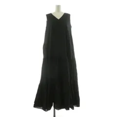 ユナイテッドアローズ UNITED ARROWS UWSCコットンVネックマキシワンピース ロング ノースリーブ 36 ブラック 15261991804 /NQ