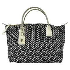 ROBERTA PIERI(ロベルタピエリ) ハンドバッグ 黒×白×グレー レザー