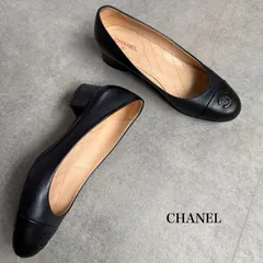 CHANEL シャネル ココマーク パンプス ブラック 黒 ラメ 37C レディース 24cm