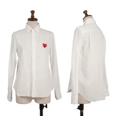 プレイ コムデギャルソンPLAY COMME des GARCONS ハートワッペンベーシックシャツ 白S