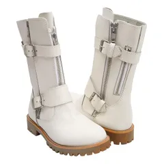 ジュンヤワタナベコムデギャルソンJUNYA WATANABE COMME des GARCONS ダブルベルトレザーブーツ オフS(25.5位)