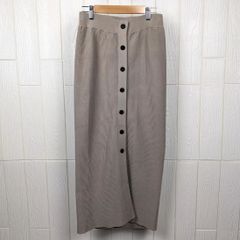アダムエロペ　ADAM ET ROPE’  ロングスカート　コーデュロイ  フロントボタン　ベージュ　Fサイズ