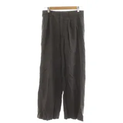 スピック&スパン Spick&Span ワイドパンツ スラックス 麻 リネン 38 グレー ペチコート付き /RR